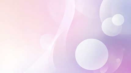 Poster - A minimalist design with a gradient from soft lavender to light pink, featuring abstract white circles gently fading into the background.