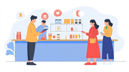 Minimalistic SERP feature artwork with wide blank spaces reserved for text or additional design elements. 