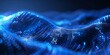 © tynza - Abstract background with blue glowing dots with network structure, high-tech appearance.