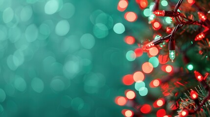 Festive Holiday Lights, a vibrant display of red and green sparkling lights creating a joyful atmosphere, perfect for celebrating the holiday season with cheer and warmth