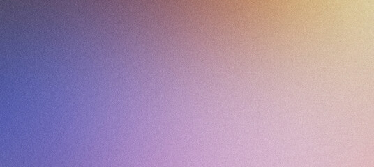 Wall Mural - Smooth gradient abstract background with grainy texture and blend of blue, purple, pink, and yellow colors