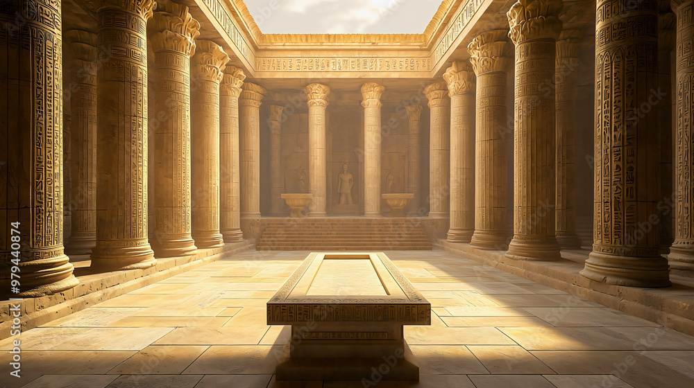 Temple Innerview The inner sanctum of Solomon's Temple with a large altar in the middle ...