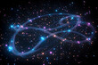 © Daniel - Neon outlines of celestial nectacot constellation isotated on black background.