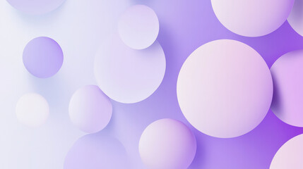 Poster - Gradient from soft purple to light lavender, with simple circles in varying sizes and subtle opacities creating an abstract minimalist design.