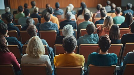 Diverse Audience Sitting in a Conference Room