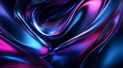 Canvas Print - Mesmerizing Fluid Motion - Vibrant Colorful Abstract Digital Art Composition