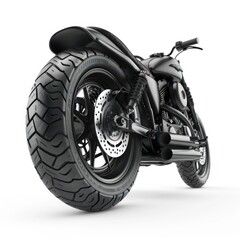 Canvas Print - A clean motorbike tire transportation automobile motorcycle.