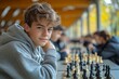 © Jane_S - A group of serious children concentrating on a chess tournament outdoors, showcasing strategy, focus, and young talent in a competitive environment.