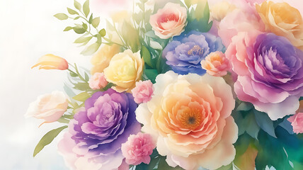 High quality beautiful watercolor floral arrangement illustration background design.