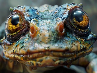 Sticker - Close-Up of a Lizard's Eye: A Detailed Look at Nature's Beauty