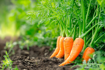 Wall Mural - Carrot harvest in the garden