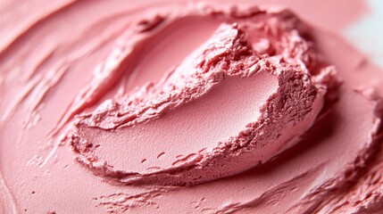 Wall Mural - Close-up texture of pink blusher, smooth and creamy