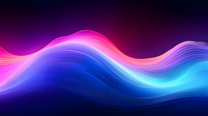 Canvas Print - 
Photo Glow Flow big neon wave background