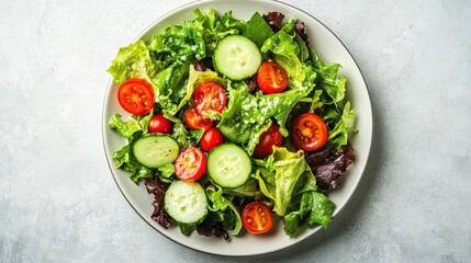 Wall Mural - Fresh and Vibrant Garden Salad