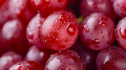 Wall Mural - drops of water on grape surfaces above and below