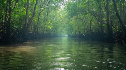 Canvas Print - Mangrove Forest Canal