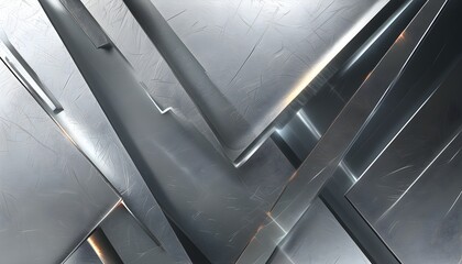 Abstract shimmering silver metal texture with a sleek steel plate design