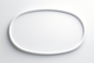 Poster - Minimal modern oval white white background simplicity.