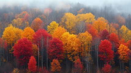 Canvas Print - Autumnal Forest Landscape