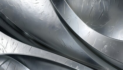 Abstract shimmering silver metal texture with a sleek steel plate design