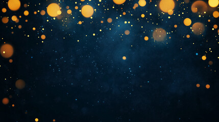 Canvas Print - A black background with a lot of bright orange dots