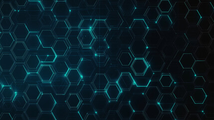 Wall Mural - A colorful background with many hexagons in blue and pink