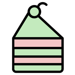 Sticker - Bake Cake Food Filled Outline Icon