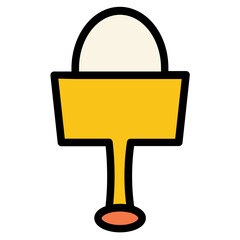 Poster - Breakfast Egg Food Filled Outline Icon