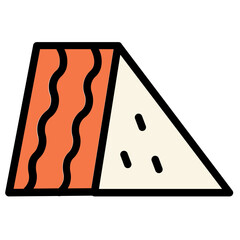 Sticker - Bread Food Meal Filled Outline Icon