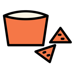 Poster - Sauce Tacos Food Filled Outline Icon