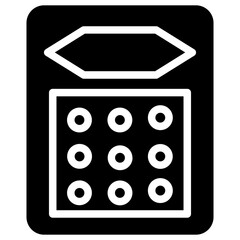 Poster - Bill Calculator Finance Glyph Icon