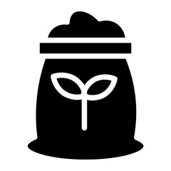 Sticker - Bag Cereal Grain Glyph Icon