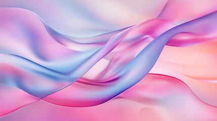 Wall Mural - Abstract pastel pink and blue wave design background