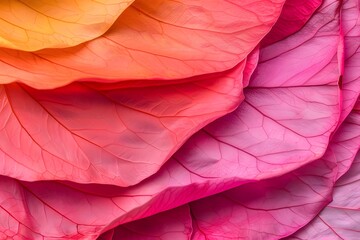 Wall Mural - A colorful flower with pink, orange, and yellow petals