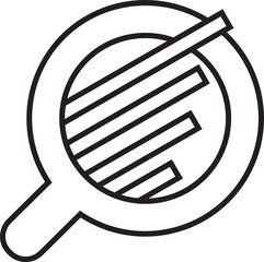 Magnifier and Data Chart Icon
