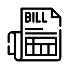 Poster - bill line icon