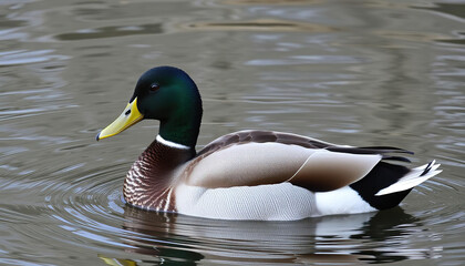 Duck Enjoying a Sunny Day in the Pond