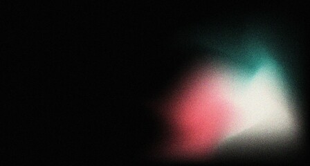 Wall Mural - pink white green grainy texture on black blur background