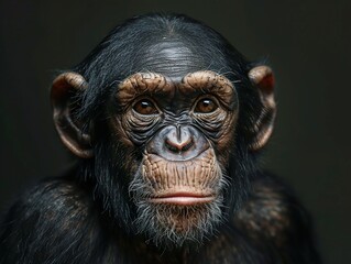 Poster - Close-Up Portrait of a Chimpanzee