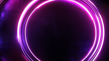 A vibrant, glowing circular neon design with a dark background, ideal for digital art or graphic resources.