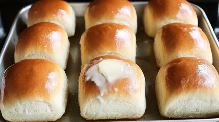 Wall Mural - Freshly Baked Dinner Rolls