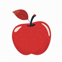 Wall Mural - Flat vector illustration of apple fruit