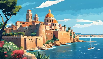 Cultural Mosaic of a Mediterranean Coastal City: An Illustrative Journey Through Diverse Heritage and Timeless Charm