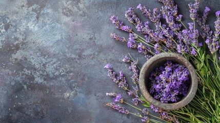 Canvas Print - lavender essential oil. Selective focus