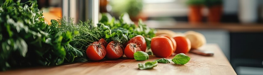 Vibrant Vegetable Bounty on Rustic Wooden Surface