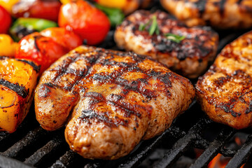 Poster - Family On Backyard Having Bbq