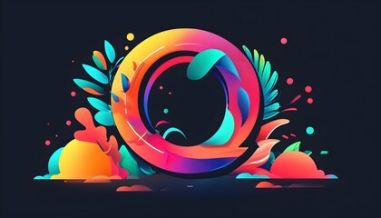 Wall Mural - colorful modern lowercase font design featuring alphabet letters and numbers in a sleek vector illustration