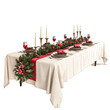 © nsit0108 - Festive table setting with beautiful decorations is ready for christmas dinner