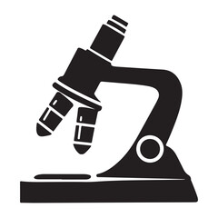 Wall Mural - microscope icon vector design, simple microscope flat icon on isolated white background