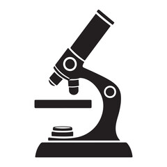 Wall Mural - microscope icon vector design, simple microscope flat icon on isolated white background